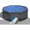 Image de GRE Kit piscine acier Louko ronde 3,20 x 1,22 m Anthracite