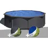Image de GRE Kit piscine acier Louko ronde 4,80 x 1,22 m Anthracite