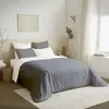 Image de Pack complet 6 pièces Anthracite/Blanc réversible housse de couette pour lit 160 x 200 cm