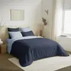 Image de Pack complet 6 pièces Marine/Bleu Ciel réversible housse de couette pour lit 160 x 200 cm
