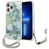 Image de Guess Flower Cord - Coque pour iPhone 13 Pro Max (Vert)