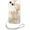 Image de Guess Coque pour iPhone 14 Plus en TPU Motif Floral avec Dragonne Amovible Multicolore