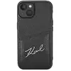 Image de Karl Lagerfeld Coque pour iPhone 14 Plus avec Porte Carte Rigide Élégant Noir