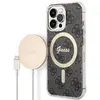 Image de GUESS Bundle GUBPP13XH4EACSK Coque et Chargeur iPhone 13 Pro Max Noir Hard Case 4G Print