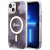 Image de Guess maroquinerie Coque Golden Marble MagSafe Apple iPhone 14 - Violet