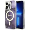 Image de Guess Golden Marble MagSafe - Coque pour iPhone 14 Pro (Violet)