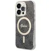 Image de Guess Coque pour iPhone 14 Pro Max MagSafe Antichocs Saffiano avec Motif 4G Noir