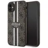 Image de Guess GUHMN61P4RPSW Coque rigide pour iPhone 11 / XR 4G Motif rayures Marron