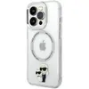 Image de Karl Lagerfeld Coque pour iPhone 13 Pro Imprimé Karl et Choupette Compatible MagSafe Transparent