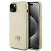 Image de Guess GUHCP15SPS4DGPD Coque pour iPhone 15 6,1`` Doré Rigide Cuir 4G Metal Logo Strass