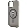 Image de Karl Lagerfeld Coque pour iPhone 15 Modèle IML Ikonik Compatible MagSafe Noir transparent