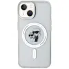 Image de Karl Lagerfeld Coque MagSafe iPhone 15 Plus Pailleté Karl et Choupette Ultra Résistant Transparent