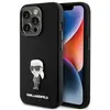 Image de CG MOBILE Karl Lagerfeld Coque avec logo Ikonik NFT et broche en métal pour iPhone 15 Pro (Noir)