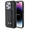 Image de BMW BMHCP15LGSPCCK Coque de protection pour iPhone 15 Pro 6,1'' Noir Coque rigide Grip Stand Smooth & Carbon