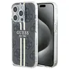 Image de Guess GUHCP15LH4PSEGK Coque pour iPhone 15 Pro 6,1`` Noir Rigide IML 4G Or Stripe