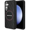 Image de Mercedes AMG Coque en Silicone Carbon pour Samsung Galaxy S24 Compatible MagSafe Noir