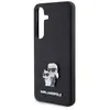 Image de Karl Lagerfeld Coque de protection rigide pour Galaxy S24 Saffiano Metal Karl et Choupette Noir