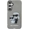 Image de Karl Lagerfeld Coque pour Galaxy S24 Plus Motif Karl and Choupette Pailletée Noir