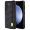 Image de CG Mobile Ferrari FEHCS24MN3DUR Coque rigide pour S24+ S926 Noir Carbone Ligne imprimée
