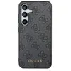 Image de Guess Coque pour Galaxy S24 Effet Saffiano avec Motif 4G et Logo en Métal Noir