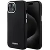 Image de DKNY Coque pour iPhone 14 Plus / 15 Plus MagSafe en Silicone avec Logo en Métal Noir