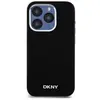 Image de DKNY iPhone 15 Pro Liquid Silicone Silver Logo - Noir