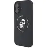 Image de Karl Lagerfeld Coque pour iPhone 16 MagSafe Antichocs avec Motif Karl et Choupette Noir