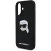 Image de Karl Lagerfeld Coque pour iPhone 16 Compatible MagSafe Série Karl Head en Silicone Noir