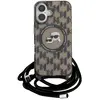 Image de Karl Lagerfeld Coque MagSafe pour iPhone 16 avec Cordon Ajustable Rigide Noir transparent
