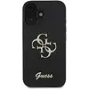 Image de Guess Coque pour iPhone 16 Paillettes avec Logo en Métal Noir