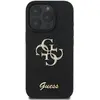 Image de Guess Coque pour iPhone 16 Pro avec Paillettes et Logo en Métal Noir