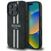 Image de Coque Guess 4G à rayures imprimées MagSafe pour iPhone 16 Pro (noir)