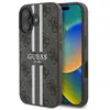 Image de Guess 4G Printed Stripes MagSafe - Coque iPhone 16 Plus (marron)