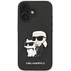 Image de Karl Lagerfeld Coque pour iPhone 16 Grainée Noir