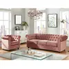 Image de VENTE-UNIQUE CHESTERFIELD - Velours rose pastel