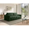 Image de Canapé 3 places convertible en tissu bouclette vert ISSORO II