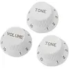 Image de EZ1215W Boutons de potentiomètre type Stratocaster blanc (lot de 3) Yellow Parts
