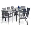Image de Ensemble Table de Jardin 6 Chaises & 2 Fauteuils Tolede 200-300cm Gris Anthracite