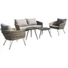 Image de Dcb garden salon de jardin bas 4 places - Gris anthracite