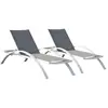 Image de Dcb garden bains de soleil aluminium - Blanc