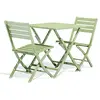 Image de Ensemble Table de Jardin Pliante & 2 Chaises Marius 70cm Vert Lagune