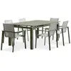 Image de Paris prix Salon de jardin table + 6 fauteuils - Kaki