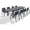 Image de Paris prix ensemble table jardin 8 fauteuils - gris anthracite