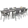 Image de Paris prix ensemble table jardin 6 places - Gris anthracite