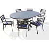 Image de Paris prix Ensemble table jardin + 6 fauteuils - Gris anthracite