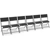 Image de Paris prix lot de 6 chaises de jardin pliantes - gris anthracite