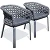 Image de Paris prix lot de 2 fauteuils de jardin - Gris anthracite