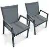 Image de Paris prix lot de 2 fauteuils de jardin empilables - Gris anthracite