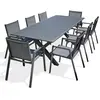 Image de Paris prix Ensemble table jardin + 8 fauteuils - Gris anthracite