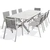 Image de Paris prix ensemble table jardin 8 fauteuils - Blanc